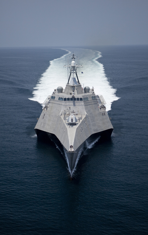Propulsion control system - US - LCS-2 Independence on trials (bow shot) - Copyright Austal Australia 2009