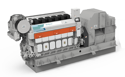 3D rendering Wärtsilä 32 Methanol marine engine