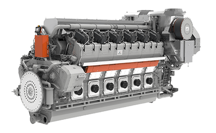 3D rendering Wärtsilä 46TS-DF marine engine