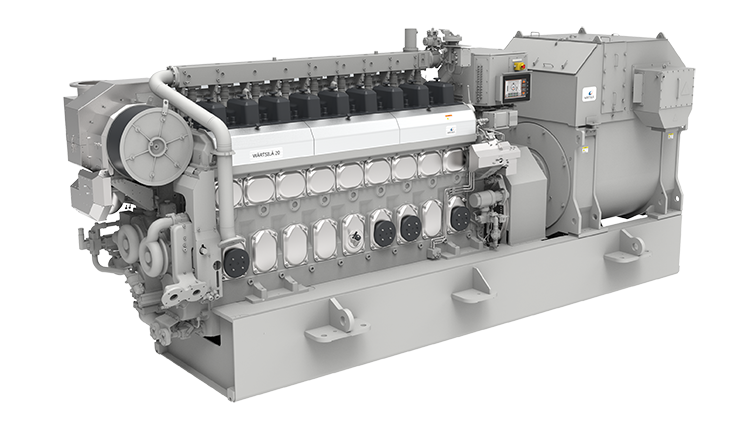 3D rendering Wärtsilä 20 marine engine