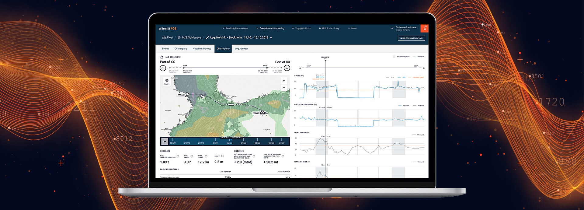 Environmental compliance app on laptop
