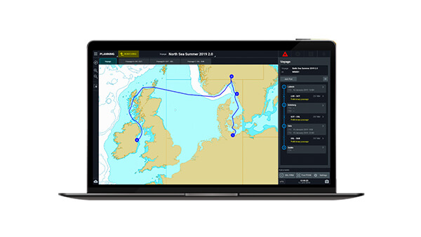 App on tablet for route planning