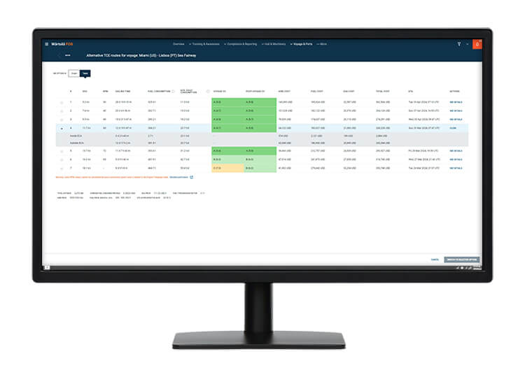 Voyage Optimiser tool