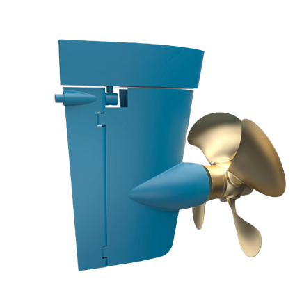 Propeller and rudder