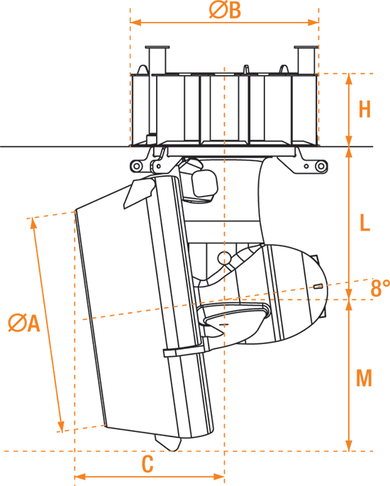 GA WST45-U dims