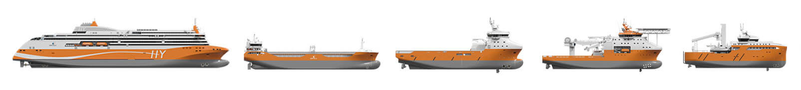 3D illustrations of vessel types that can benefit from Elogrid