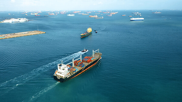 port with vessels