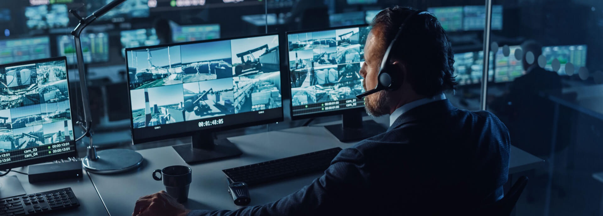 Man using  Port Management Information Systems