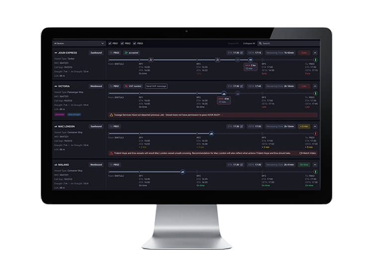Monitor with the Navi-Harbour tool