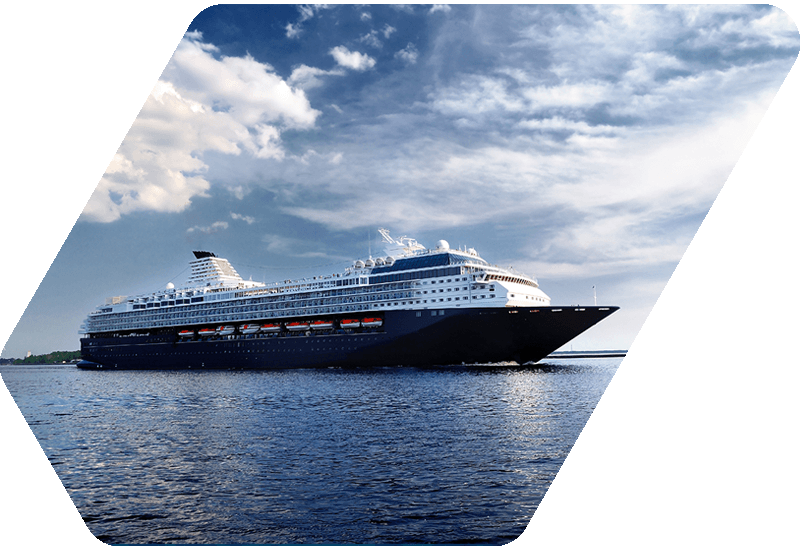 cruise vessel at sea