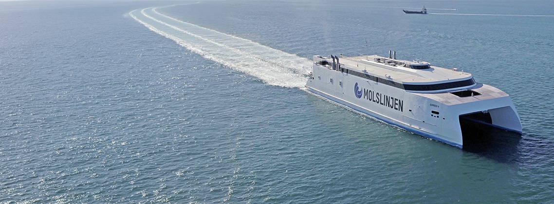 Molslinjen high-speed ferry Express 4 at sea