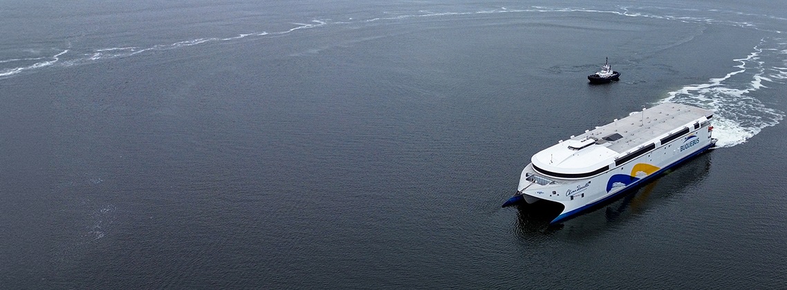China Zorilla, a 130-metre fully electric RoPax catamaran ferry