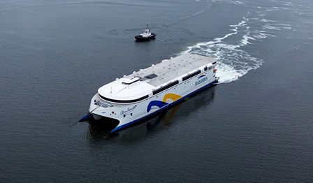 China Zorilla, a 130-metre fully electric RoPax catamaran ferry