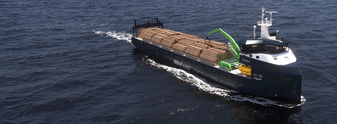 Skarv Shipping Solutions new cargo vessel with the Wärtsilä 25 Ammonia solution