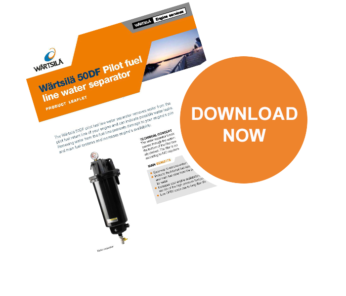 Wärtsilä 50DF Pilot fuel line water separator Wärtsilä Services