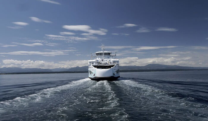 Ferry vessel on the sea