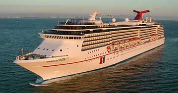 Carnival Pride in sunset