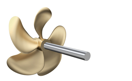 3D illustration of a ship propeller