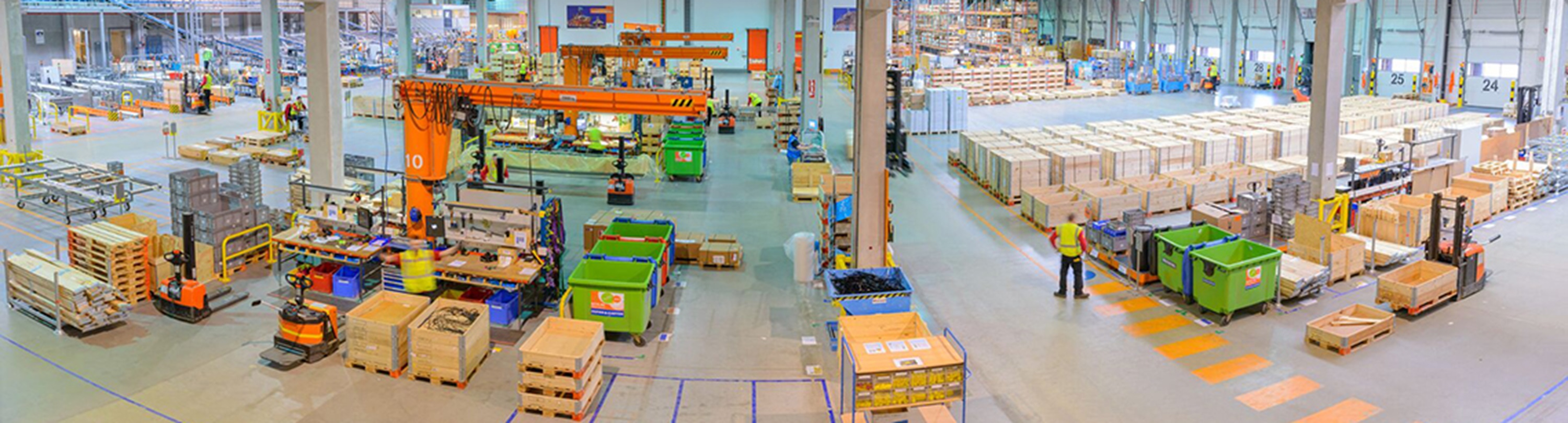 Inside warehouse at Wärtsilä Central Distribution Centre
