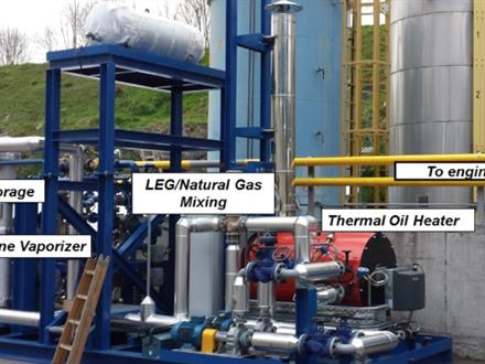 Fig. 3 - LEG gas vaporizer and natural gas mixing station.