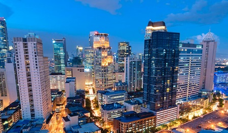 Manila skyline at night