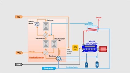Fig. 1 - GasReformer and its interface to DF.