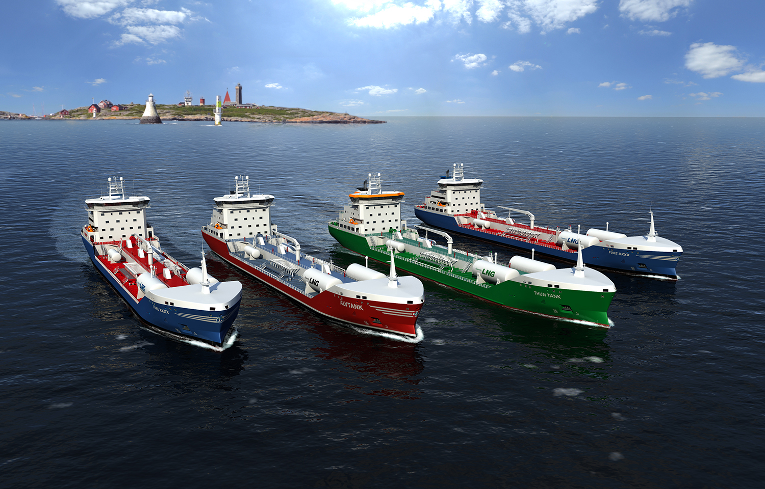 Modern tankers with optimized propulsion system and LNG driven DF engines