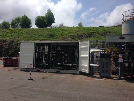 The gas reformer’s technology is based on steam reforming 