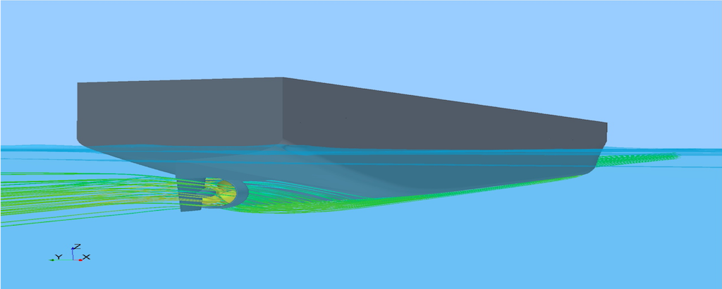 Vessel performance determination based on Virtual Towing Tank
