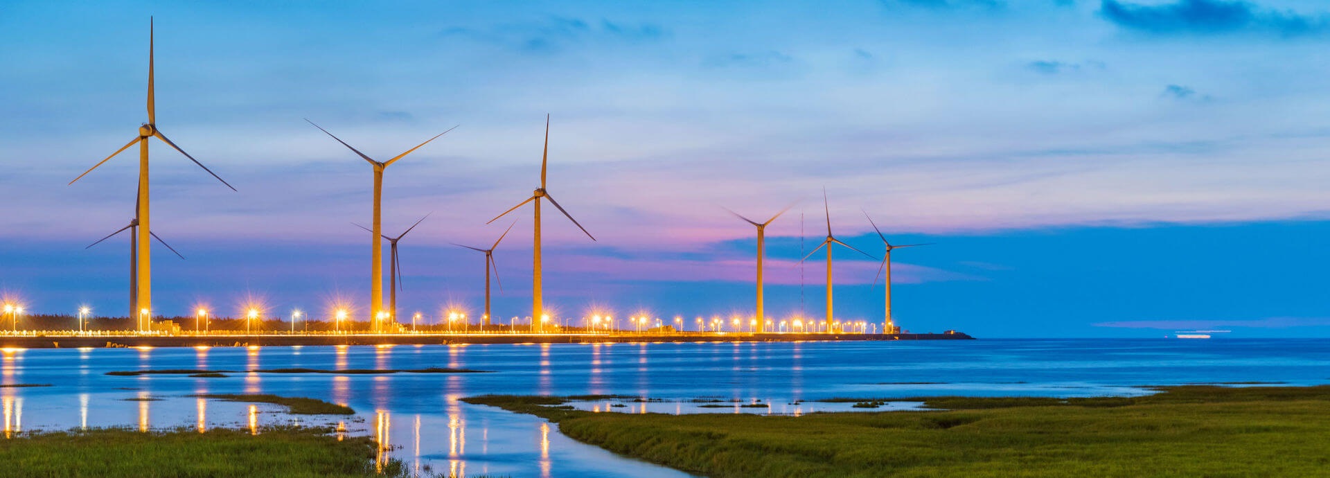 windfarm at night