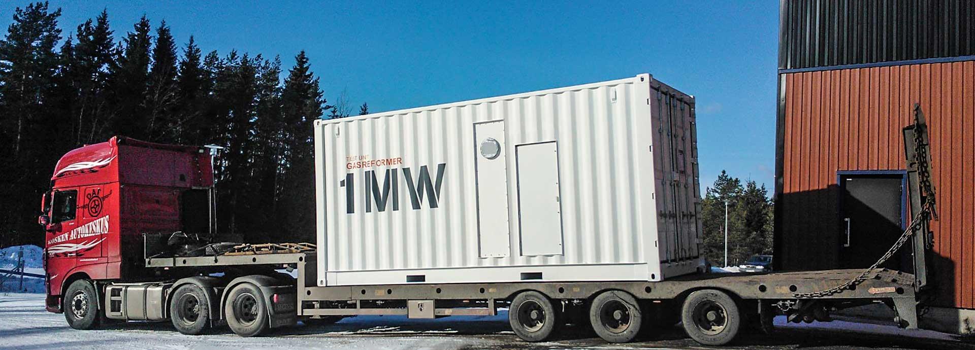 GasReformer test unit ready to leave for Bermeo, Spain